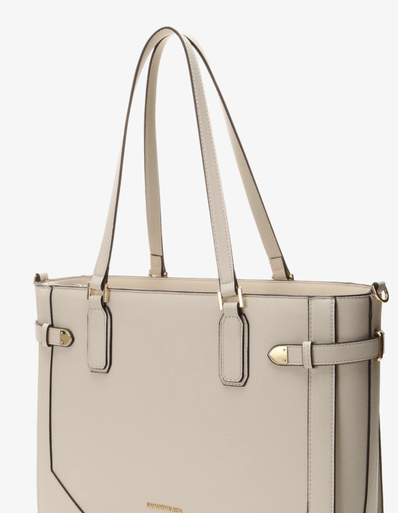  ベルト金具トートバッグ【オフホワイト】 オフホワイト