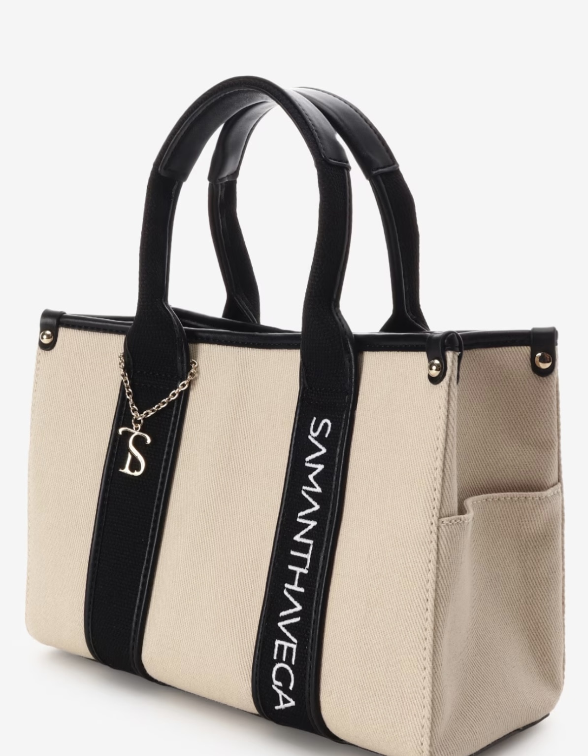 ロゴテープキャンバストートバッグ（小）【オフホワイト】 オフホワイト