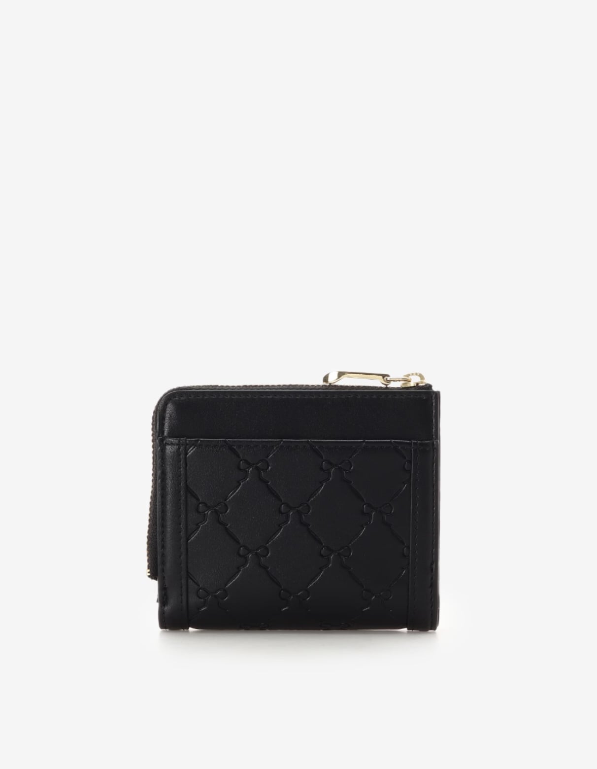 スタンピングリボン折財布【ブラック】 ブラック