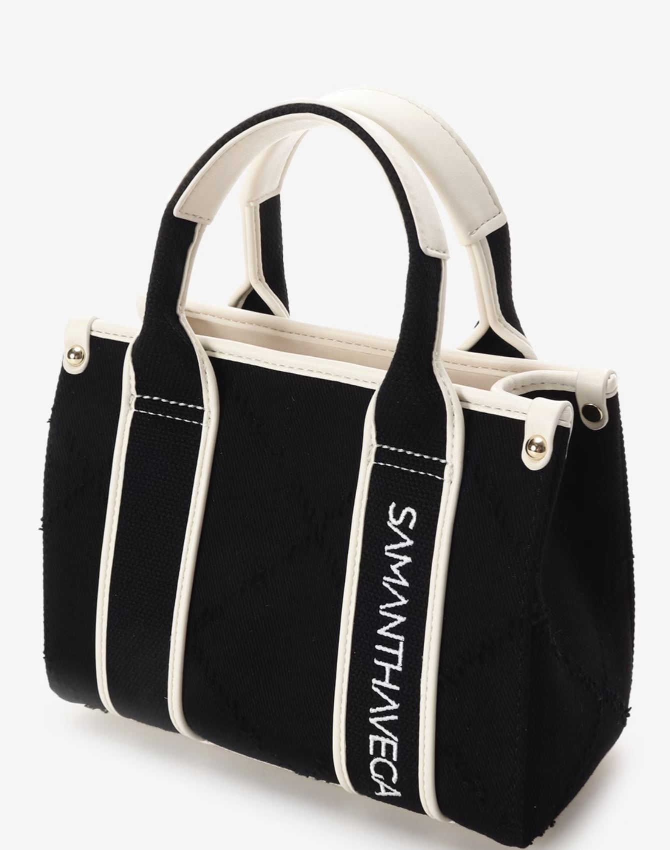 ロゴテープデニムトート(ミニ)【ブラック】 ブラック