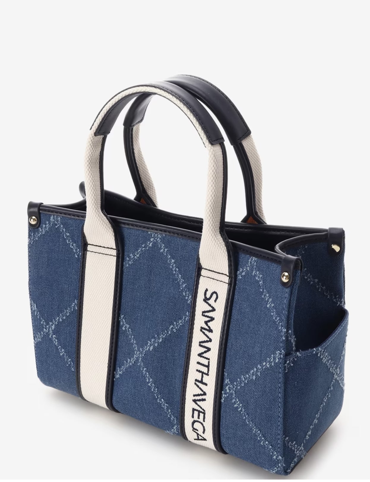 ロゴテープデニムトート(小)【ネイビー】 ネイビー