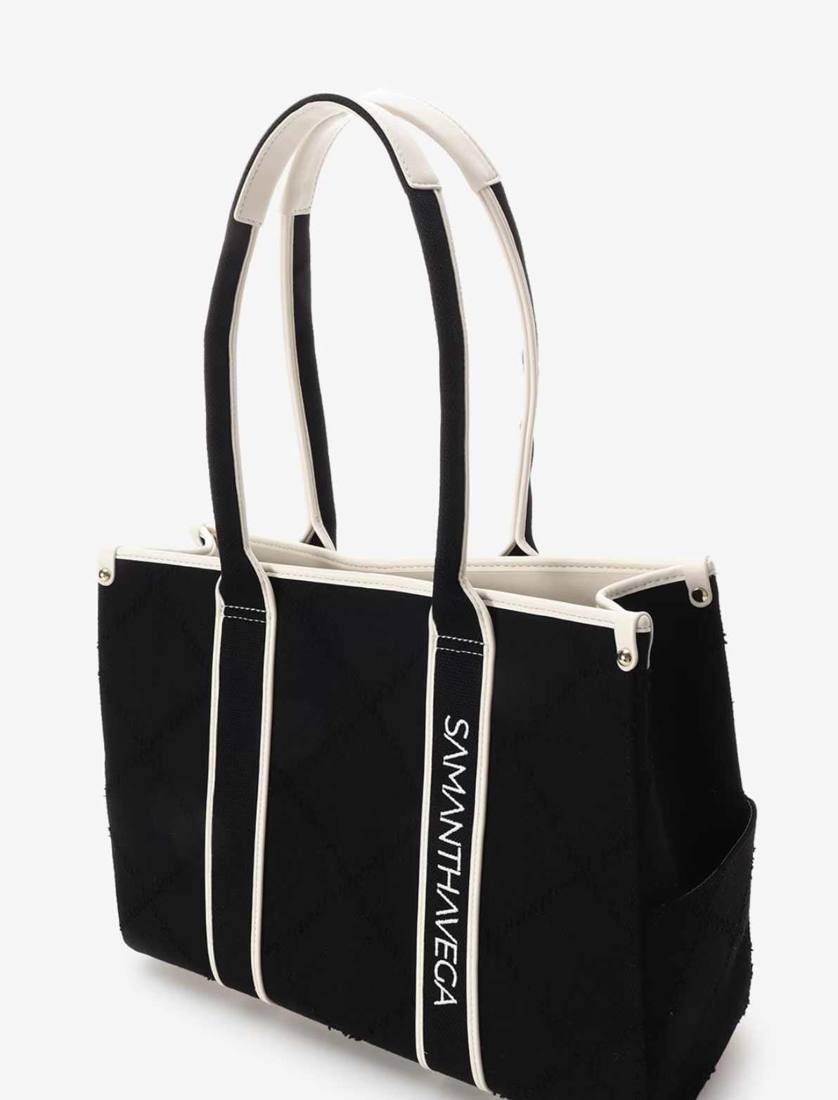 ロゴテープデニムA4トート【ブラック】 ブラック