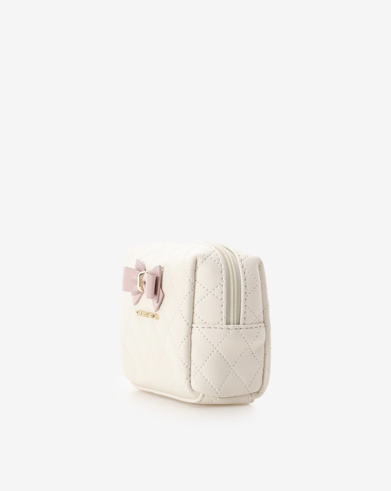 キルティングアクセントリボンミニポーチ【ピンク】 ピンク