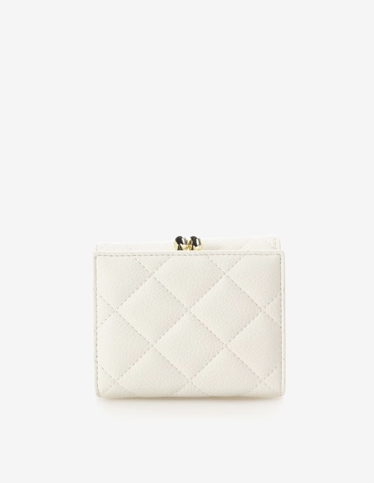 キルティングパールフラッター折財布【ホワイト】 ホワイト