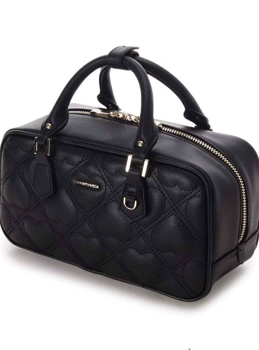 ハートキルトショルダーバッグ【ブラック】 ブラック