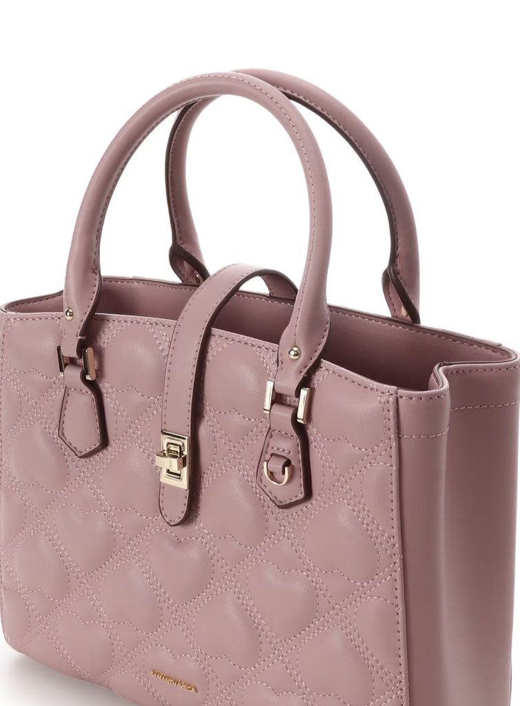 ハートキルトハンドバッグ【ピンク】 ピンク