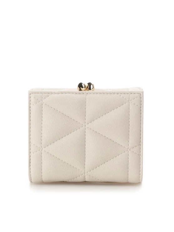 キルティングスタッズ折財布【ホワイト】 ホワイト
