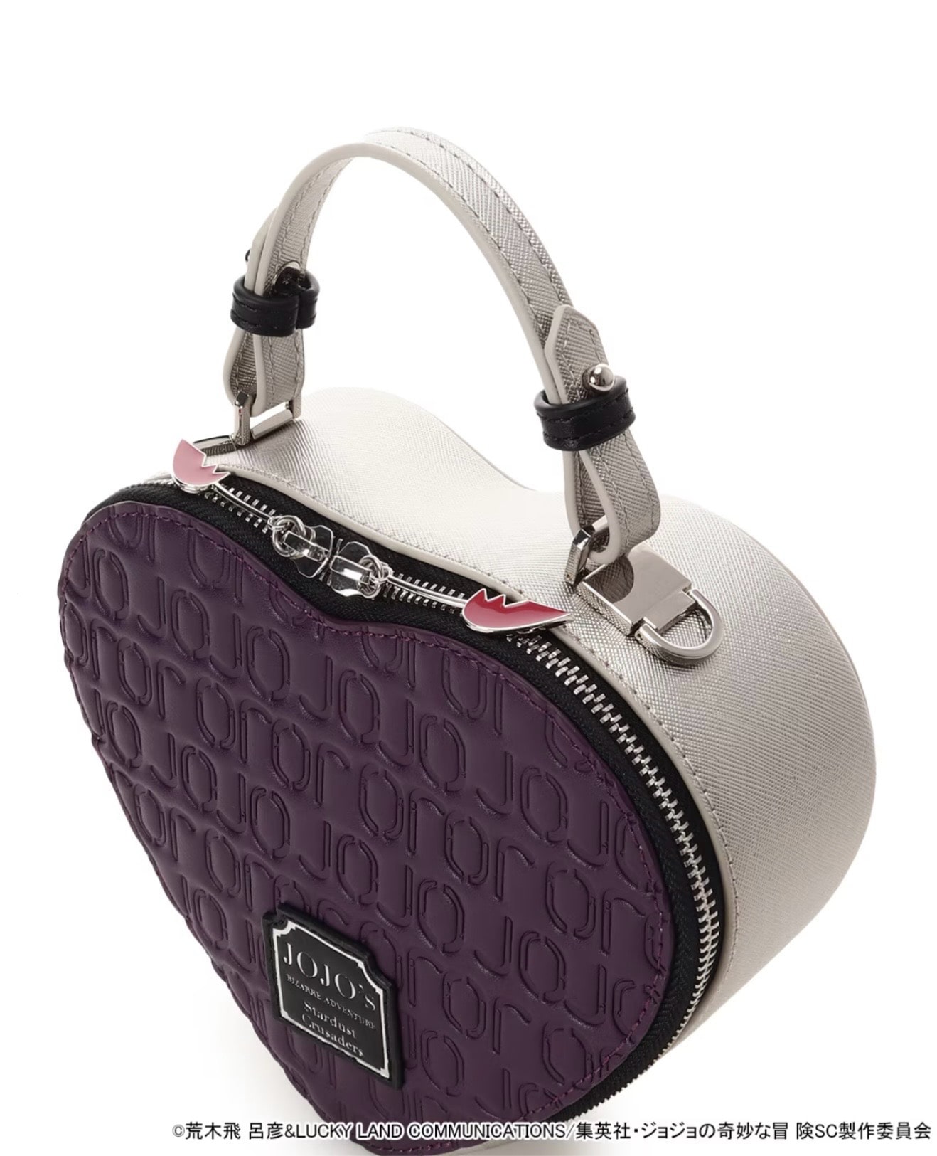 SAMANTHAVEGA×アニメ『ジョジョの奇妙な冒険 スターダストクルセイダース』　「ジャン・ピエール・ポルナレフ」コレクション　ハート型ショルダーバッグ シルバー