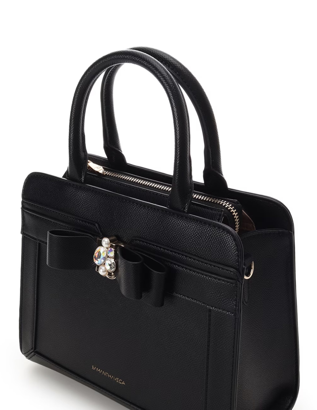 ジュエルリボンハンドバッグ【ブラック】 ブラック