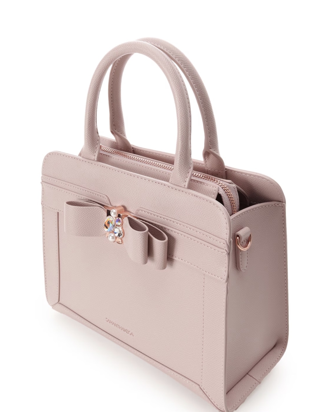 ジュエルリボンハンドバッグ【ピンク】 ピンク