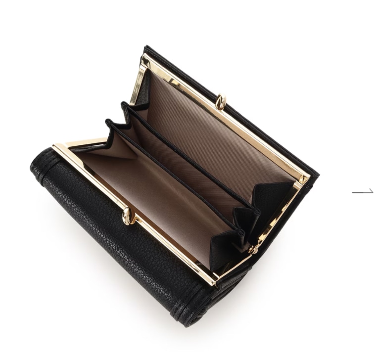 ブロッサムリボン折財布　【ブラック】