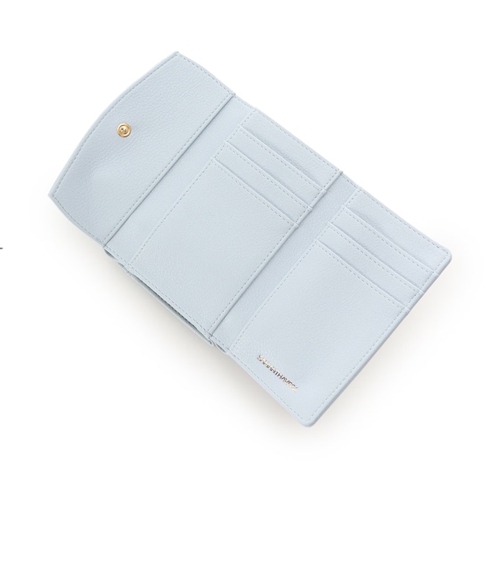 ブロッサムリボン折財布　【ライトブルー】 ライトブルー