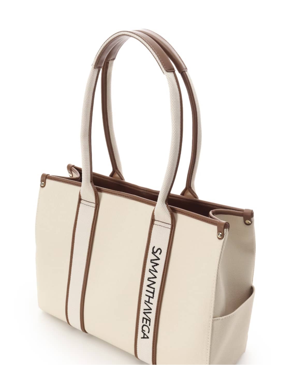 ロゴテープキャンバストートバッグ（大）【ベージュ】 ベージュ