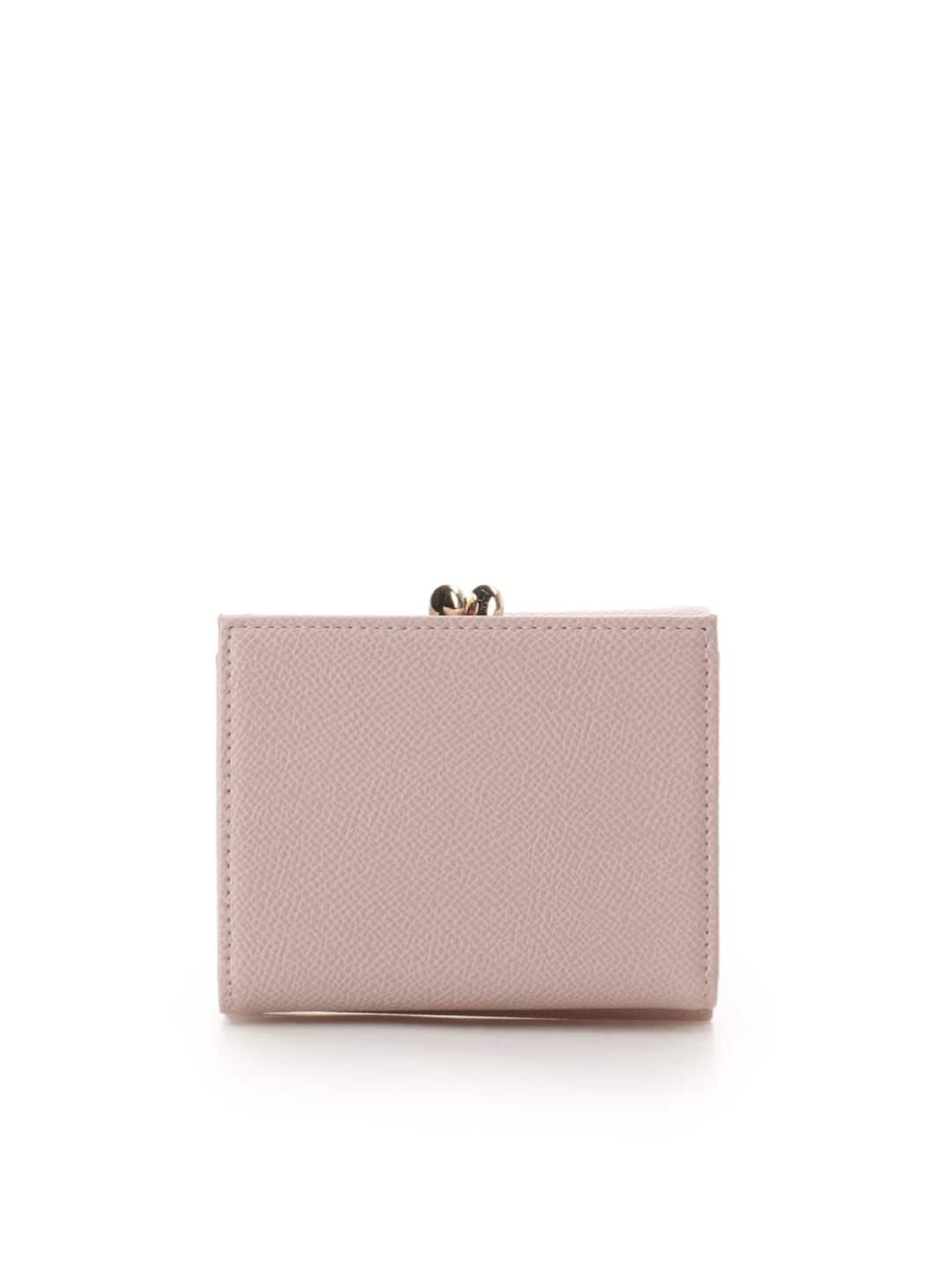 バイカラーアクセントリボン折財布【ピンク】 ピンク