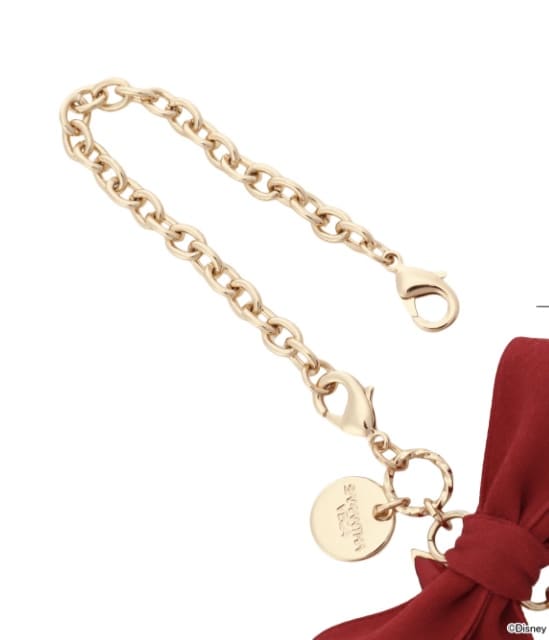 ディズニーヴィランズコレクション 「ハートの女王」 バッグチャーム ゴールド