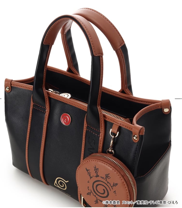 『NARUTO-ナルト- 疾風伝』コラボコレクション「うずまきナルト」 ハンドバッグ【2025年12月中旬以降順次発送予約商品】 ブラック