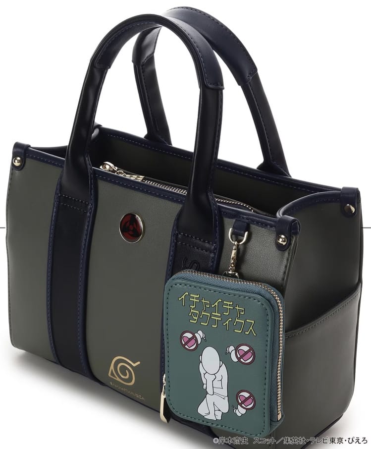 『NARUTO-ナルト- 疾風伝』コラボコレクション「はたけカカシ」 ハンドバッグ【2025年12月中旬以降順次発送予約商品】 カーキ