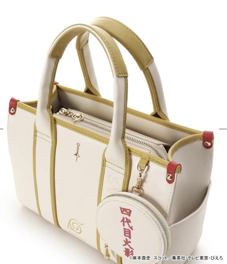 『NARUTO-ナルト- 疾風伝』コラボコレクション「波風ミナト」 ハンドバッグ【2025年12月中旬以降順次発送予約商品】 オフホワイト