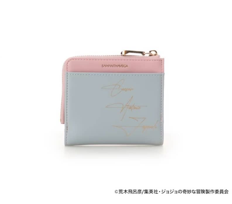アニメ『ジョジョの奇妙な冒険 戦闘潮流』「シーザー・A・ツェペリ」コラボコレクション　折財布 ピンク