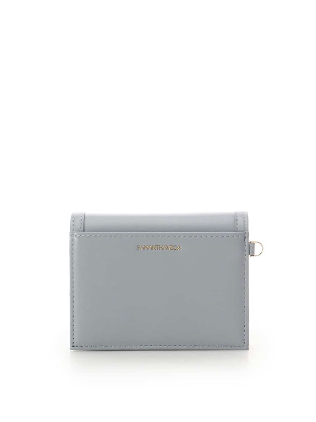 ロゴ金具折財布【ダルブルー】 ダルブルー