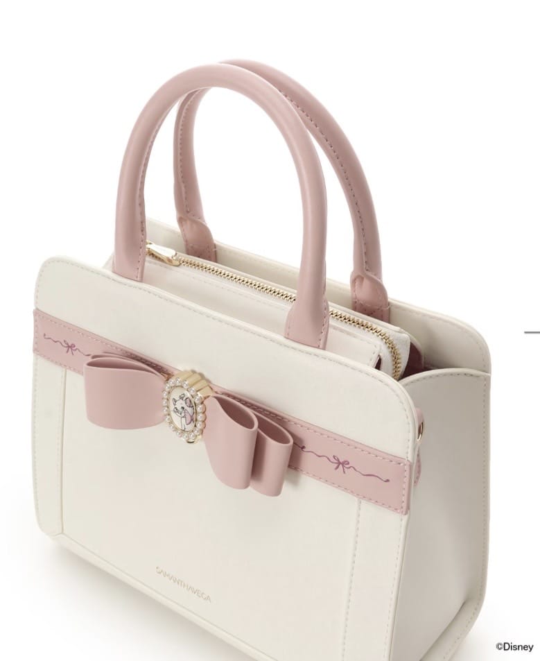 『おしゃれキャット』「マリー」コレクションハンドバッグ【ホワイト】 ホワイト