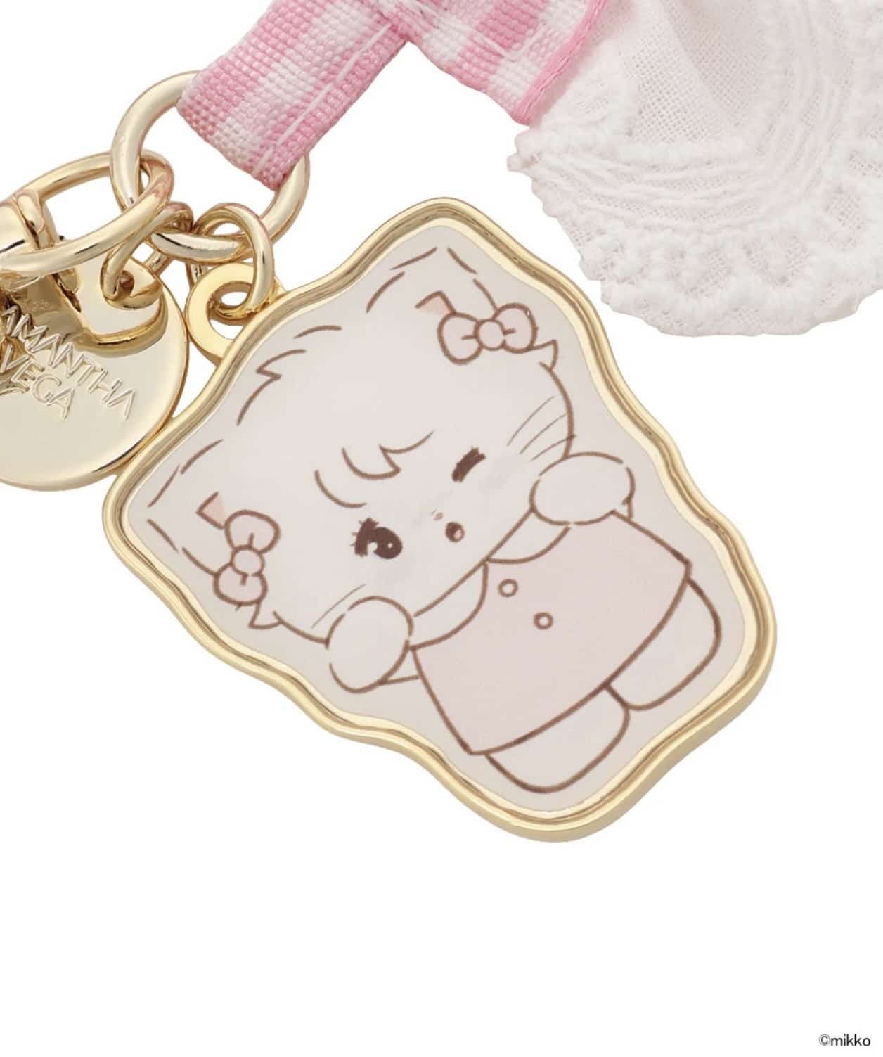 Lil ala mode×SAMANTHAVEGAコレクション 2WAY バッグチャーム【ムース】 ホワイト