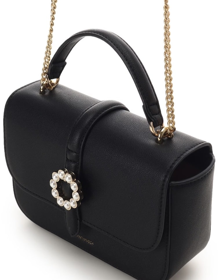 サークルパールショルダーバッグ【ブラック】 ブラック