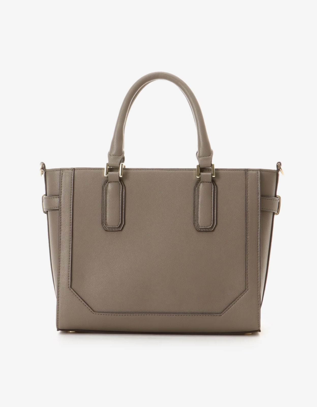 ベルト金具ハンドバッグ【グレージュ】 グレージュ