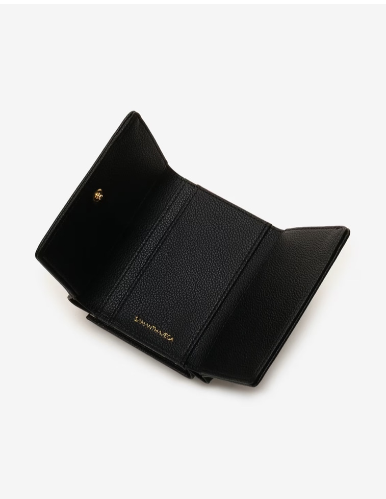 ビジューフラッター折財布【ブラック】 ブラック