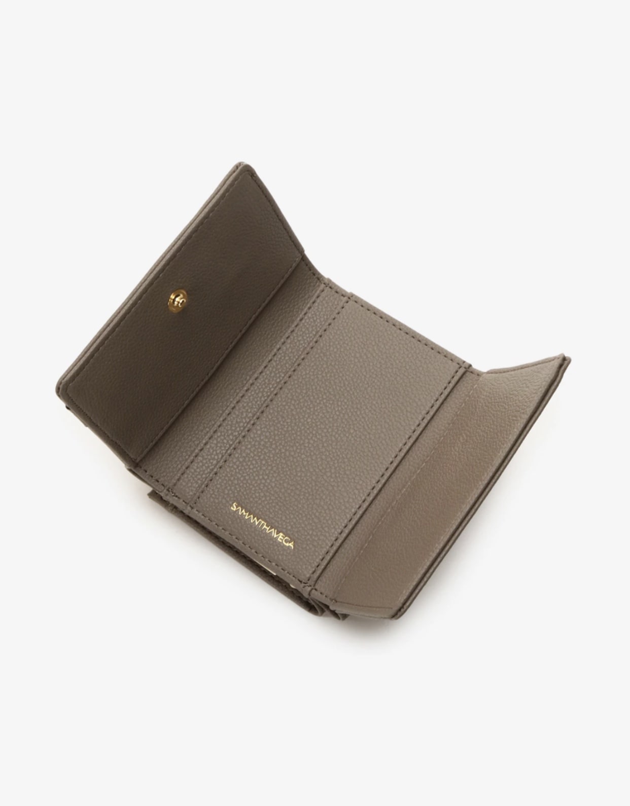 ベルト金具折財布【グレージュ】 グレージュ