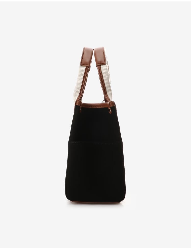  ロゴテープキャンバストートバッグ（小）【ブラック】 ブラック