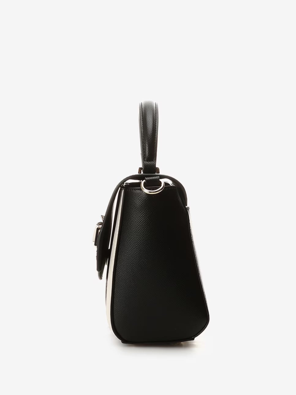 バイカラーアクセントリボンショルダーバッグ【ブラック】 ブラック