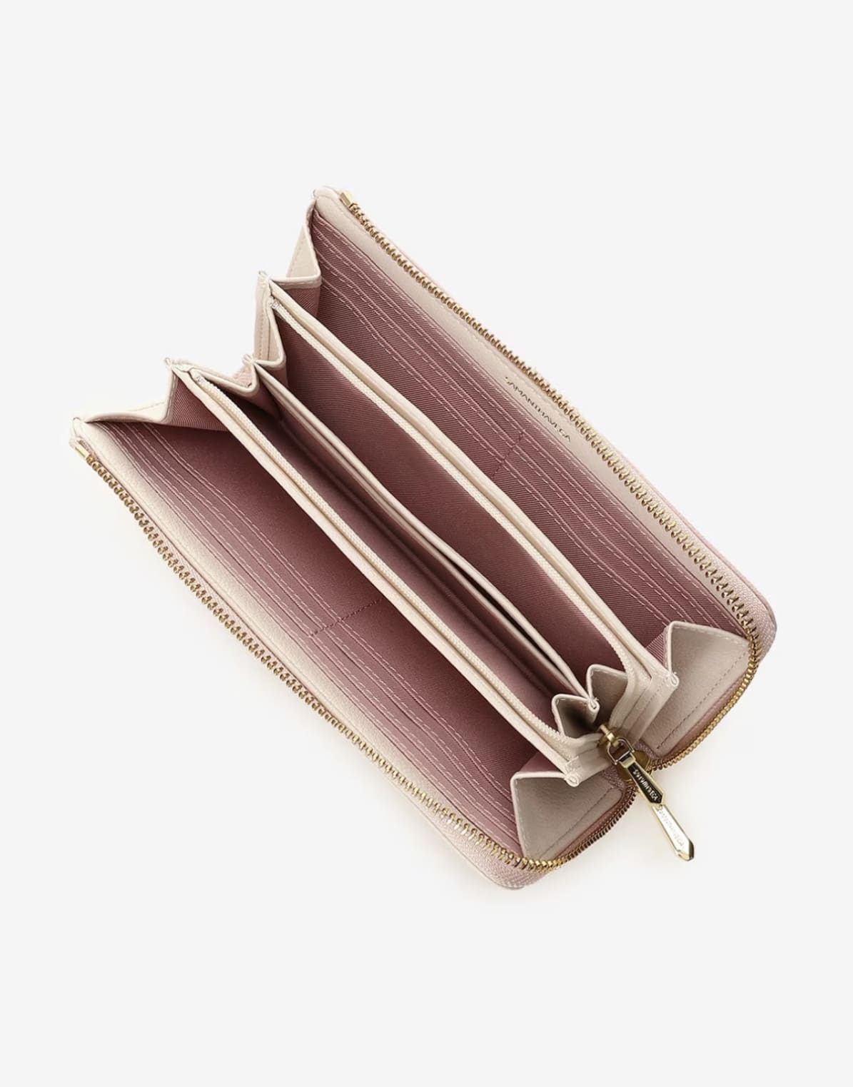 バイカラーアクセントリボン長財布【ピンク】 ピンク