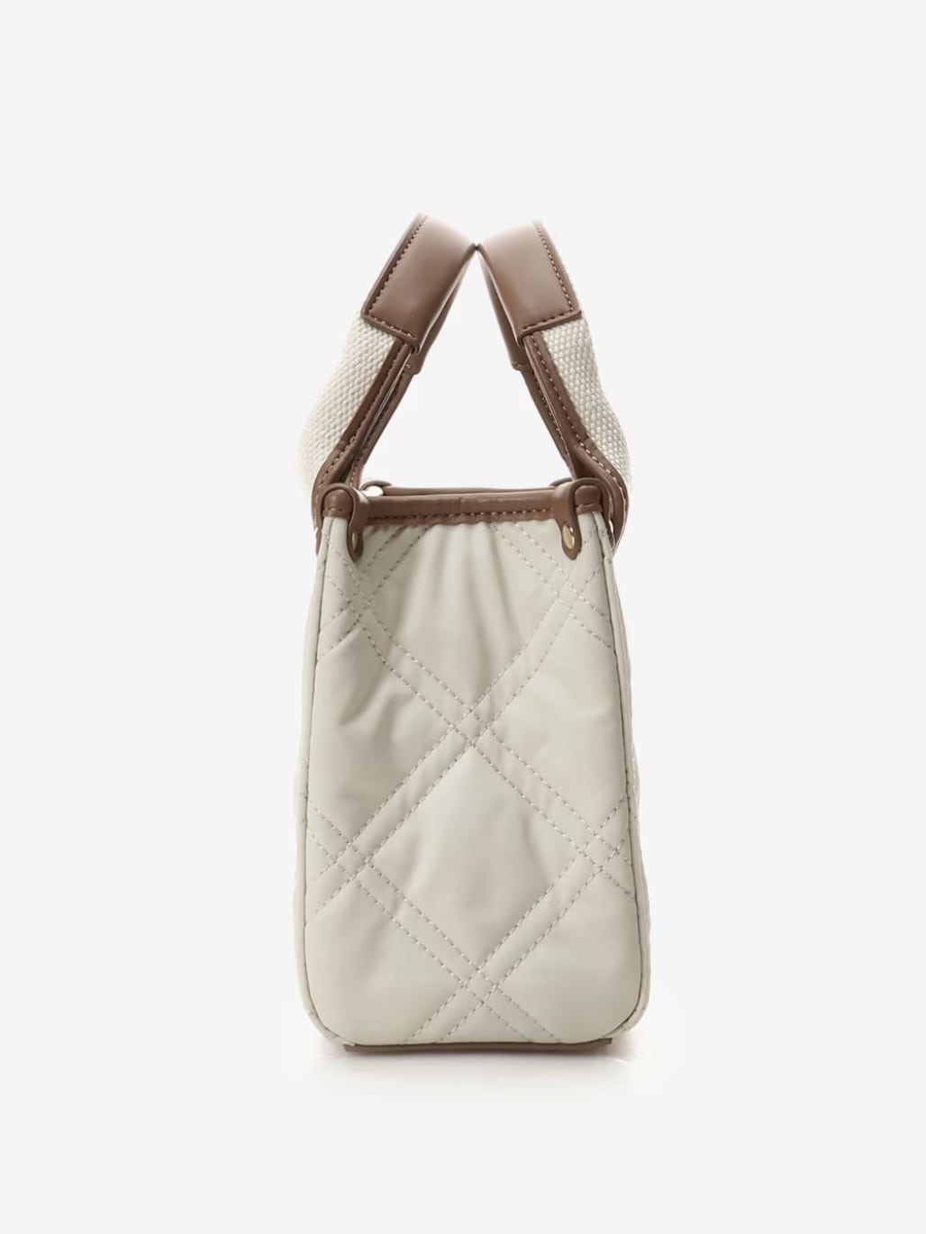 ロゴテープキルティングトートバッグ（ミニ）【ホワイト】 ホワイト