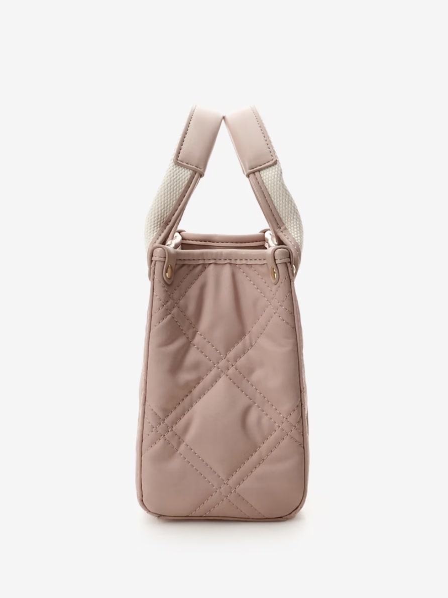 ロゴテープキルティングトートバッグ（ミニ）【ピンク】 ピンク