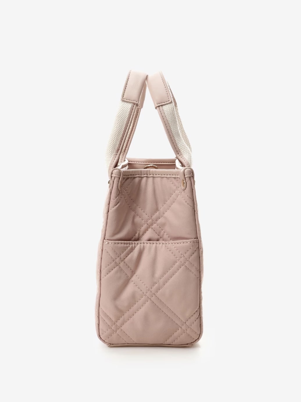 ロゴテープキルティングトートバッグ（小）【ピンク】 ピンク