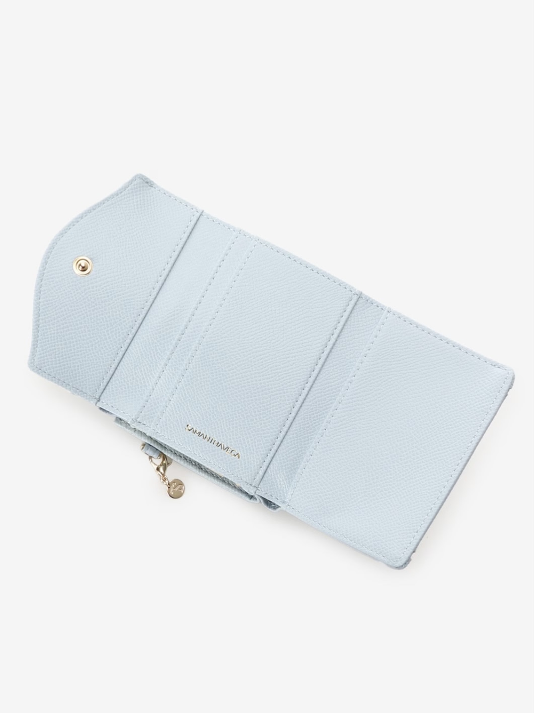 フロントリボンベルト折財布【ライトブルー】 ライトブルー