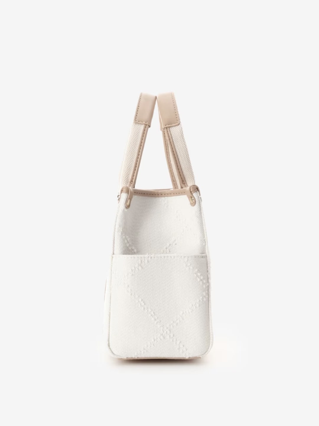 ロゴテープデニムトート(小)【ホワイト】 ホワイト