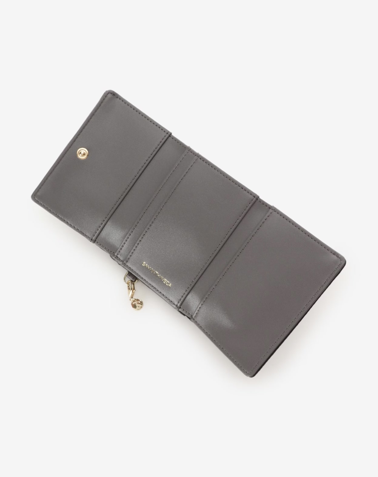 キルティングアクセントリボン折財布【ブラック】 ブラック