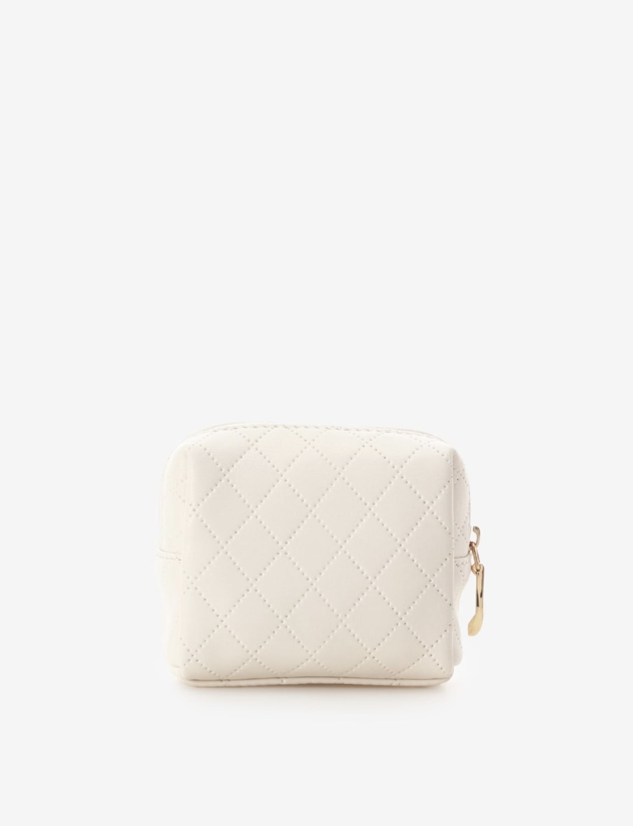 キルティングアクセントリボンミニポーチ【ピンク】 ピンク