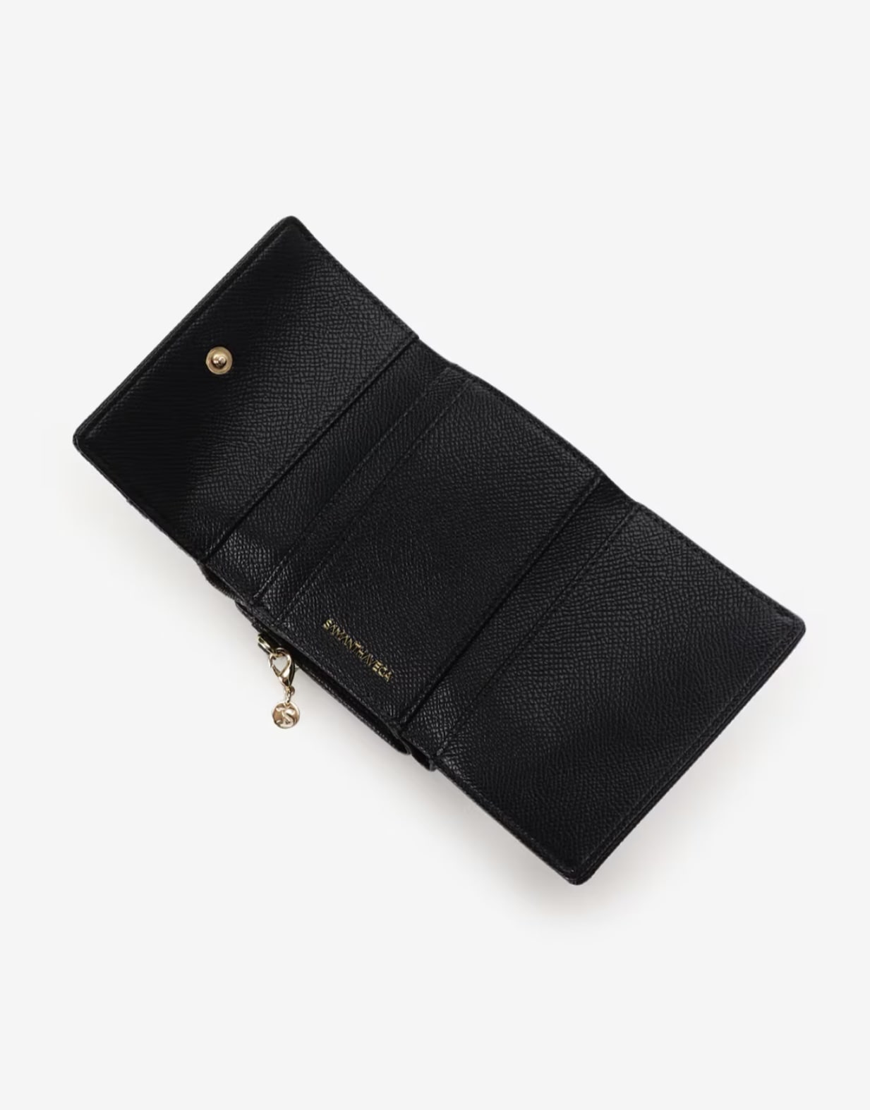 バンブーアクセントリボン折財布【ブラック】 ブラック