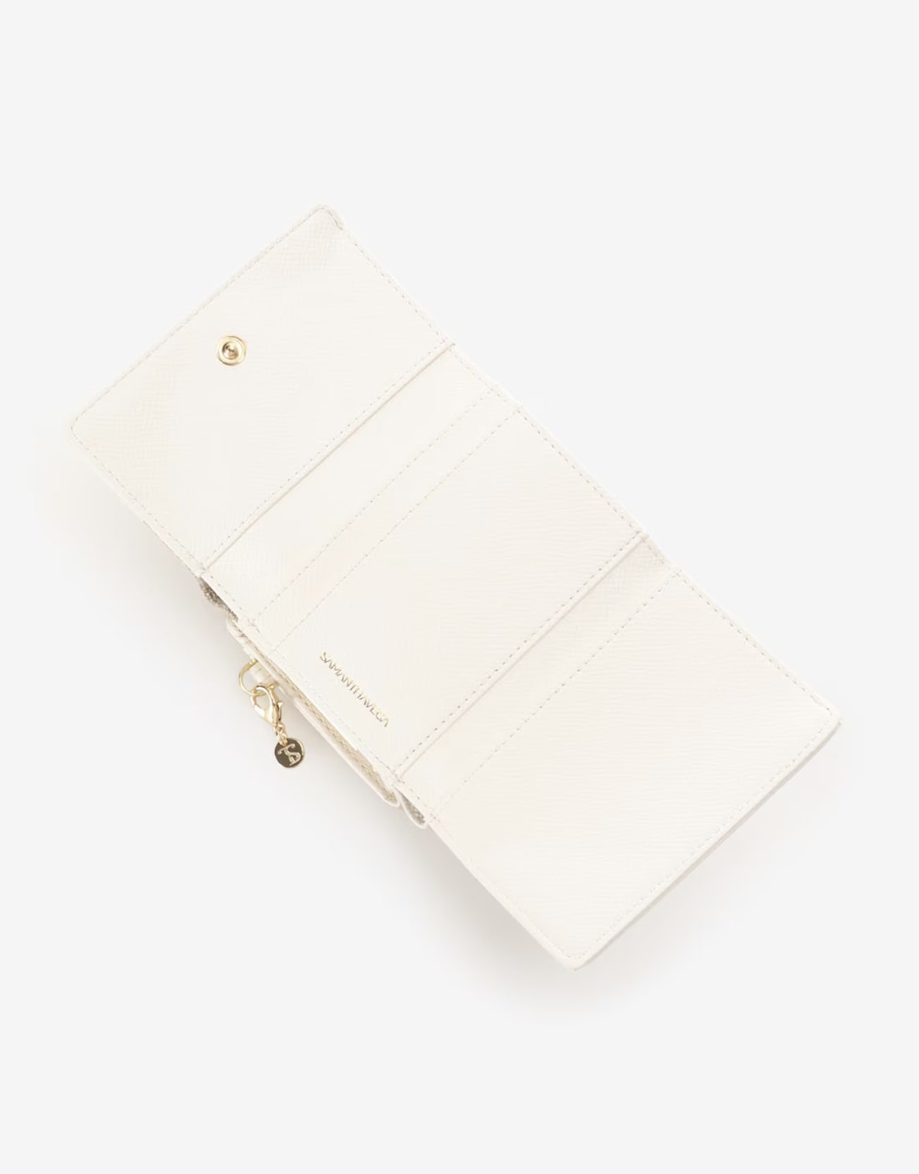 バンブーアクセントリボン折財布【ホワイト】 ホワイト