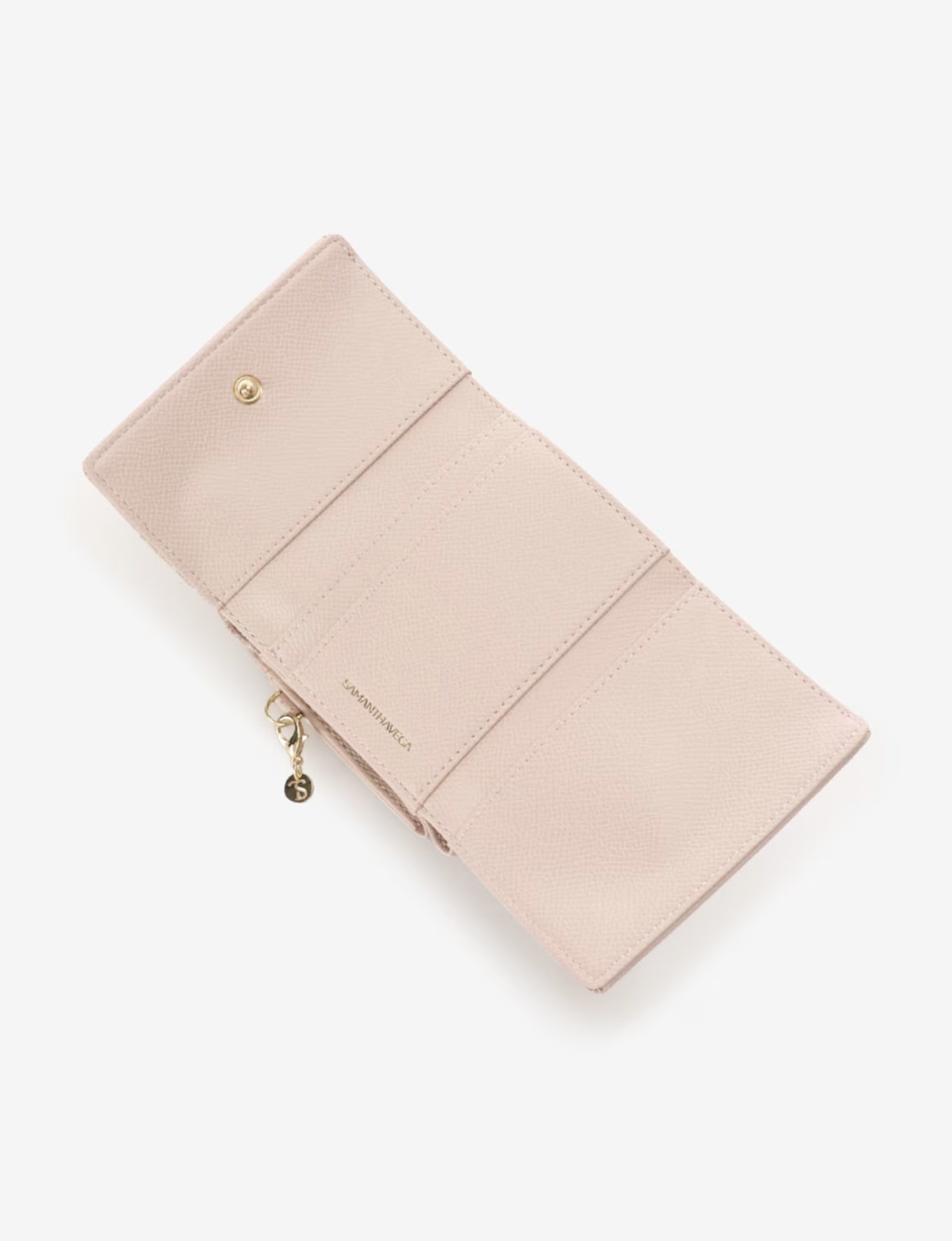 バンブーアクセントリボン折財布【ピンク】 ピンク