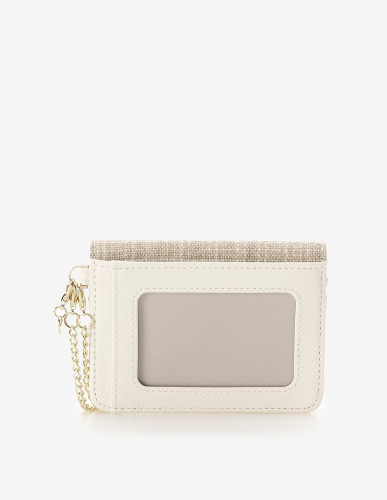 バンブーアクセントリボンパスケース【ホワイト】 ホワイト