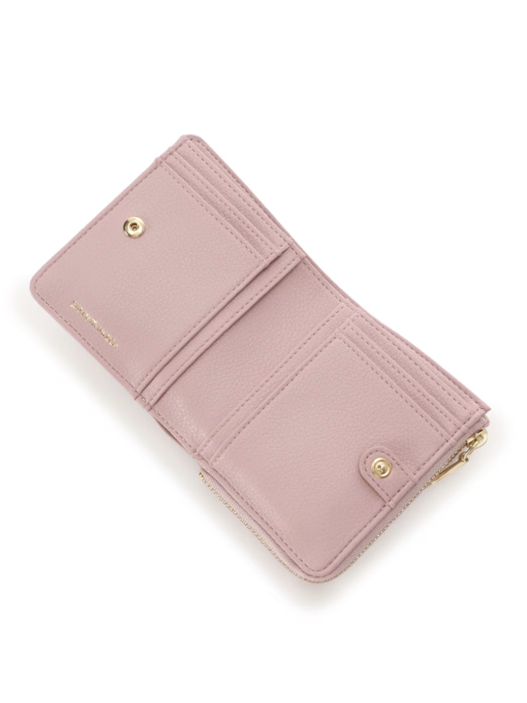 ビジューハート折財布【ピンク】 ピンク