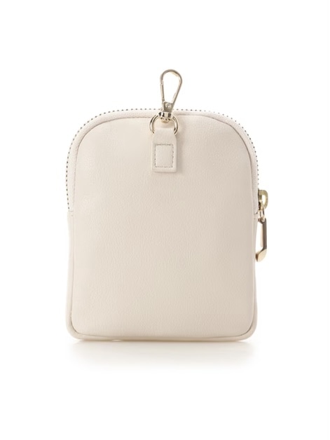 キルティングスタッズポーチ型チャーム【ホワイト】 ホワイト