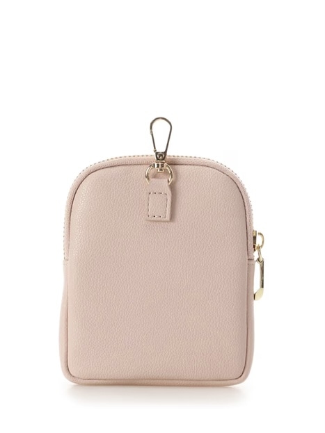 キルティングスタッズポーチ型チャーム【ピンク】 ピンク