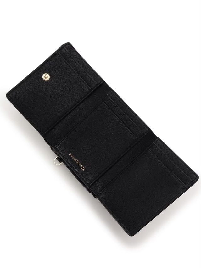 キルティングスタッズ折財布【ブラック】 ブラック