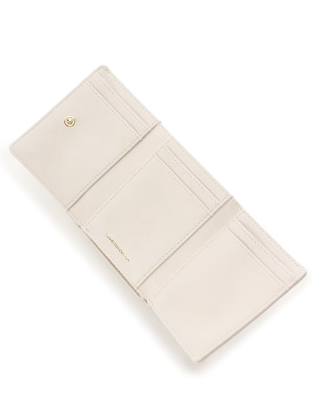キルティングスタッズ折財布【ホワイト】 ホワイト