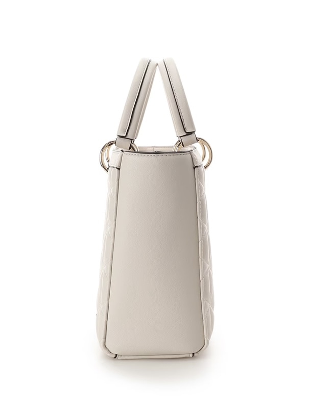 キルティングスタッズスクエアバッグ【ホワイト】 ホワイト